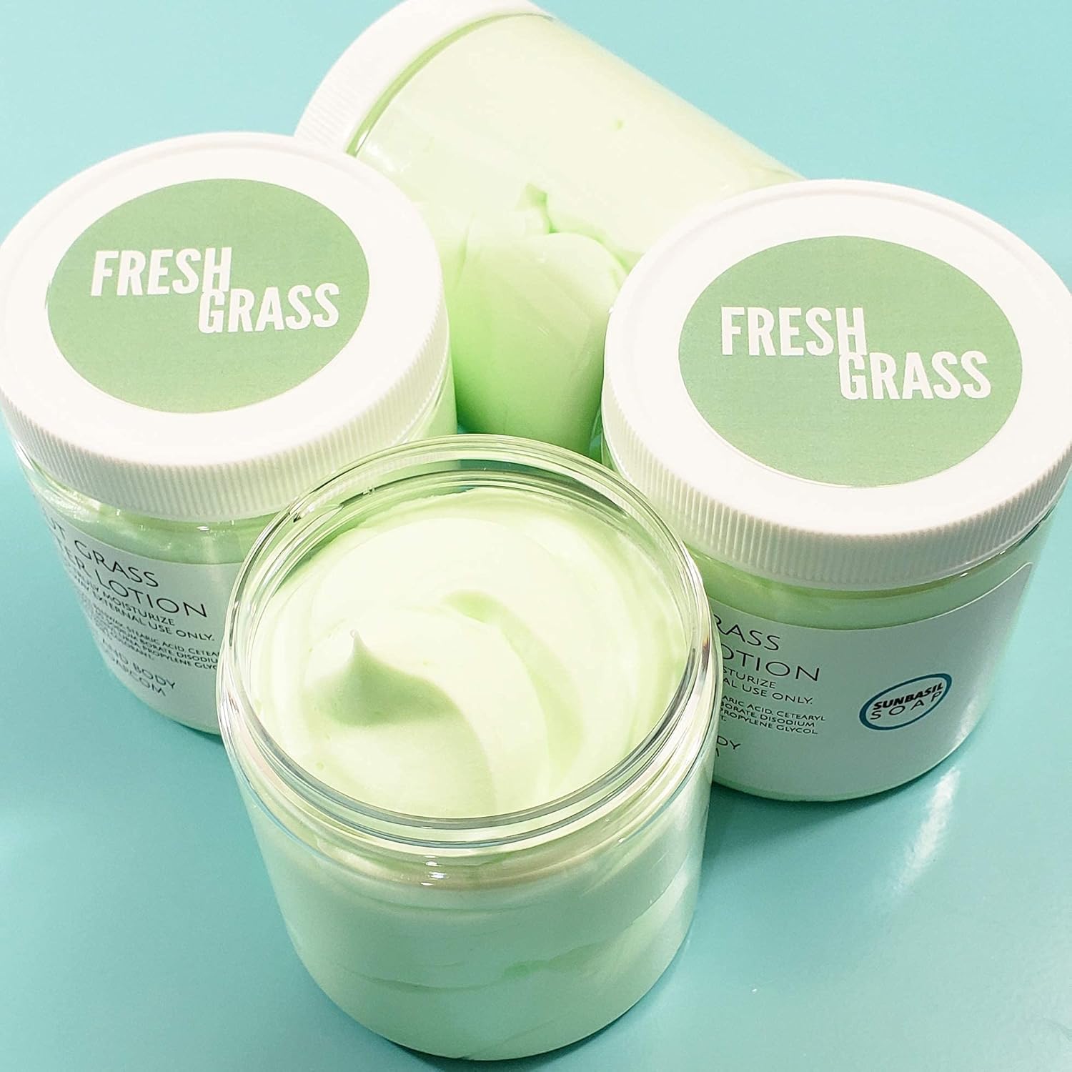 Fresh Cut Grass Natural Body Butter. Whipped Handmade Lotion. Summertime Bath & Body Gifts