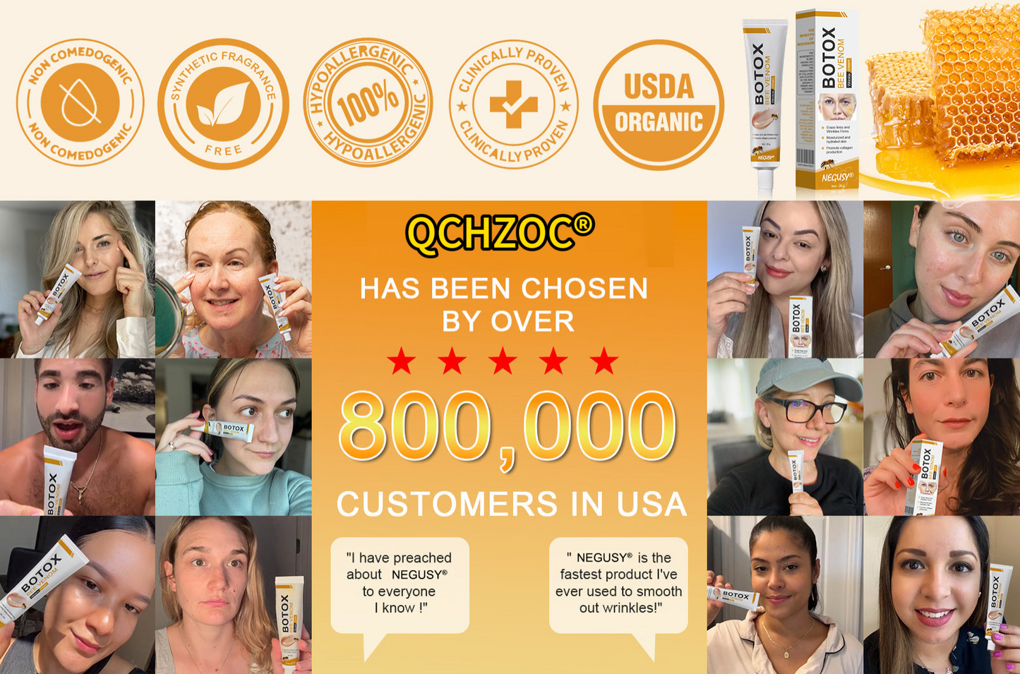 (Made and Shipped from USA) 🧑‍⚕️QCHZOC® Botox Bee Venom Wrinkle Removal Cream