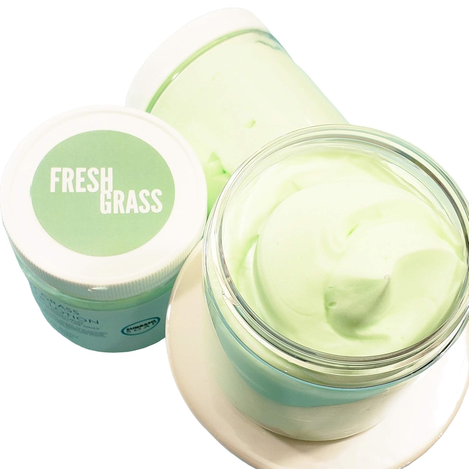 Fresh Cut Grass Natural Body Butter. Whipped Handmade Lotion. Summertime Bath & Body Gifts