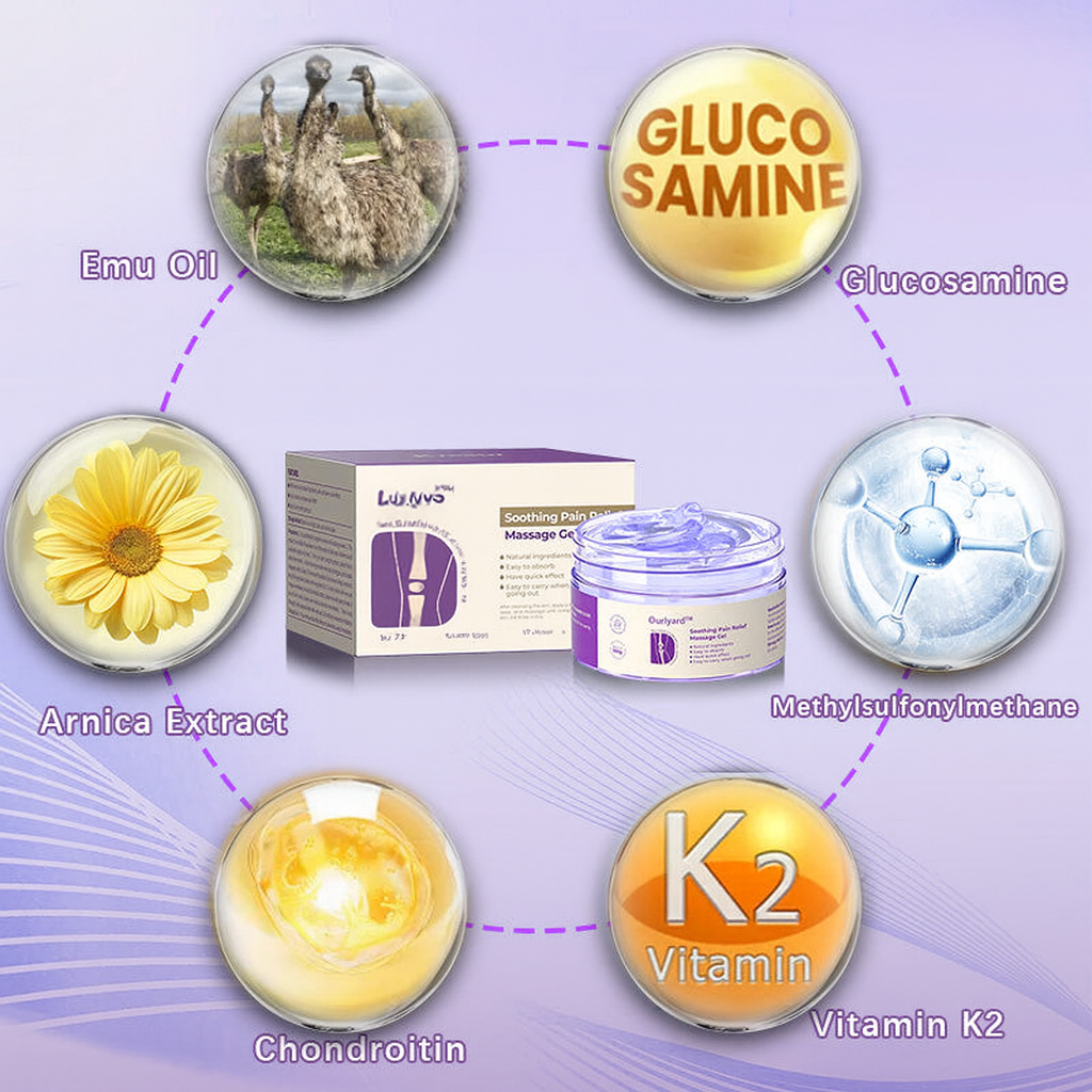 👨‍⚕️✅Official Store: LUHNS™ Turmeric & Emu Oil Arthritis Soothing Pain Relief Massage Gel