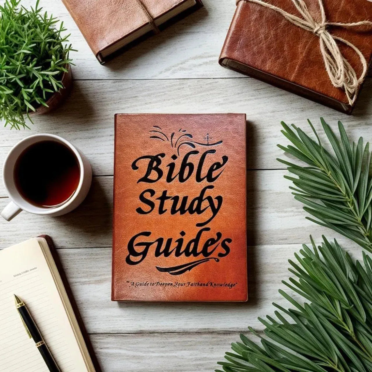 Versaqua Bible Study Guide Journal – 66-Page Devotional Notebook to Deepen Your Faith